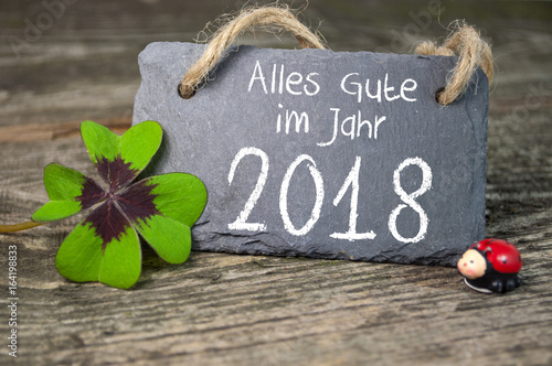 Glücksklee, Klee, Silvester, Glücksbringer, Willkommen 2018