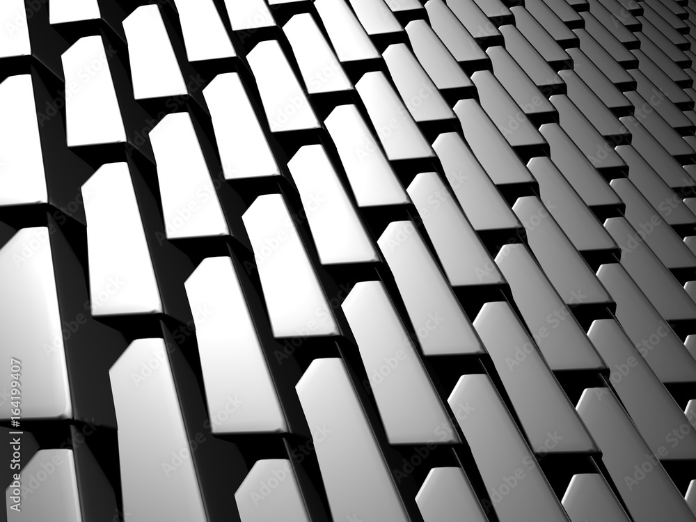 Obraz premium Abstract Dark Metallic Cubes Wall Background