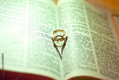 Wedding Rings on Bible