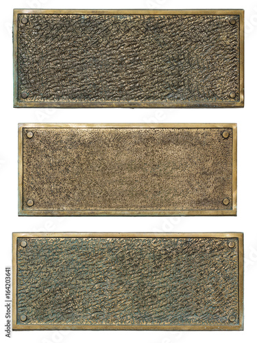 Fotografie Vintage plaque isolated on white