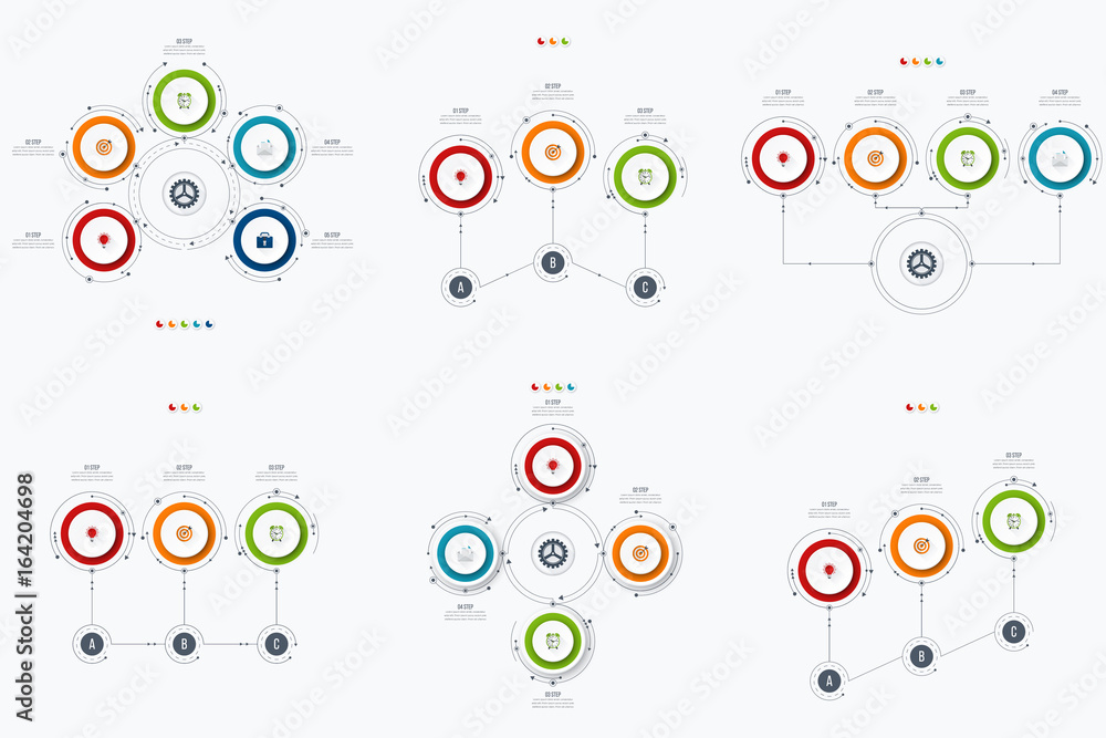 Set with infographics Set with infographics