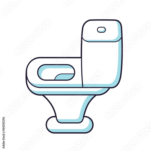 Flush toilet bowl isolated.