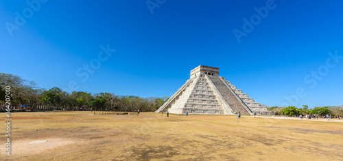 Chichen Itza - El Castillo Pyramid - Ancient Maya Temple Ruins in Yucatan, Mexico - travel destination