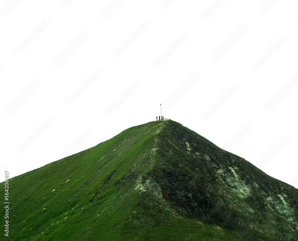 mountain peak isolated on white