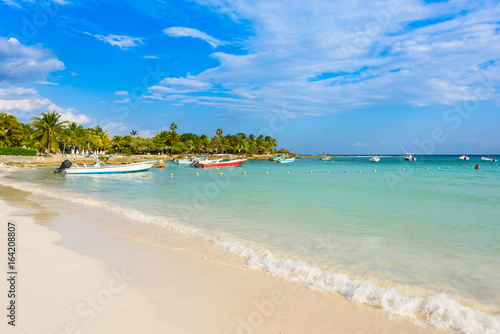 Akumal beach - paradise bay at turtle beach in Quintana Roo  Mexico - caribbean coast