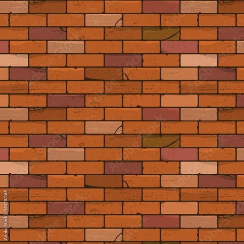 Red brick wall seamless texture pattern for continuous replicate