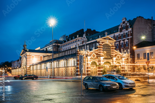 Helsinki, Finland. Old Market Hall Vanha Kauppahalli In City Center photo