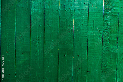 Green wooden boards