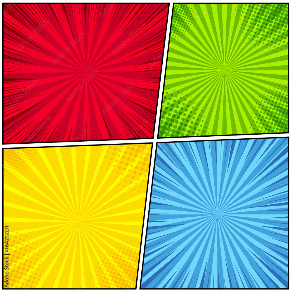 Fototapeta premium Comic book page template