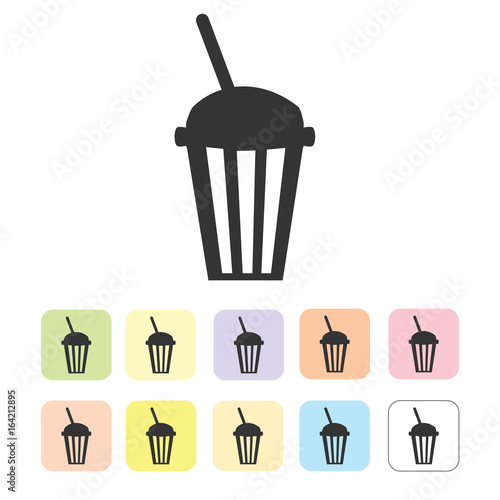 Vector silhouette of coffee and tea cups isolated on white