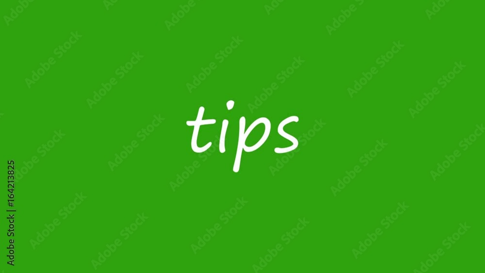 Tips - Writing with marker on green screen - Business concept handwriting animation
Tips - Writing with marker on green screen - Business concept handwriting animation