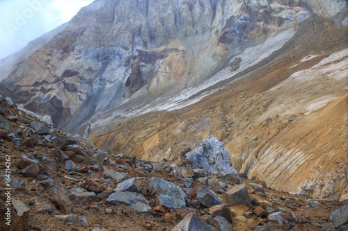 Kamchatka volcano rocky rugged landscape