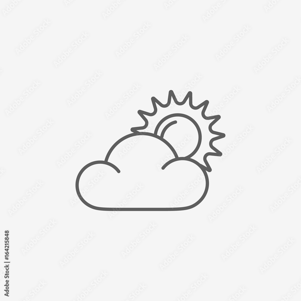 sun and cloud icon sun and cloud icon