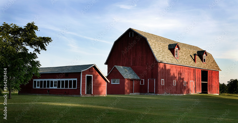 Big Red Barn-panorama - Door County WI