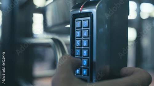 Opening the door with number combination