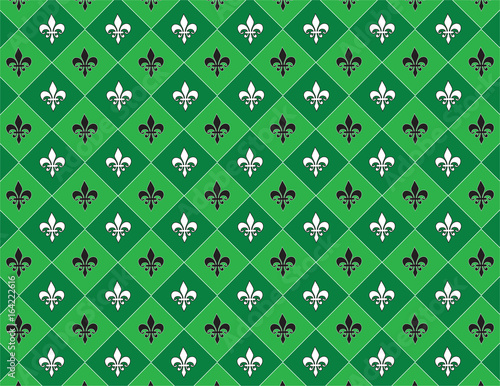 Green Fleur-de-lis