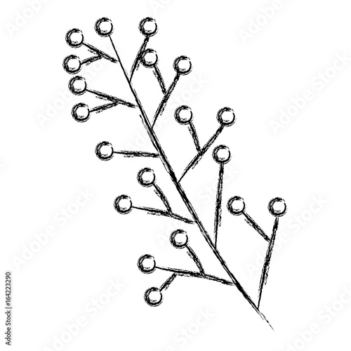 Leafy branch natural icon vector illustration design