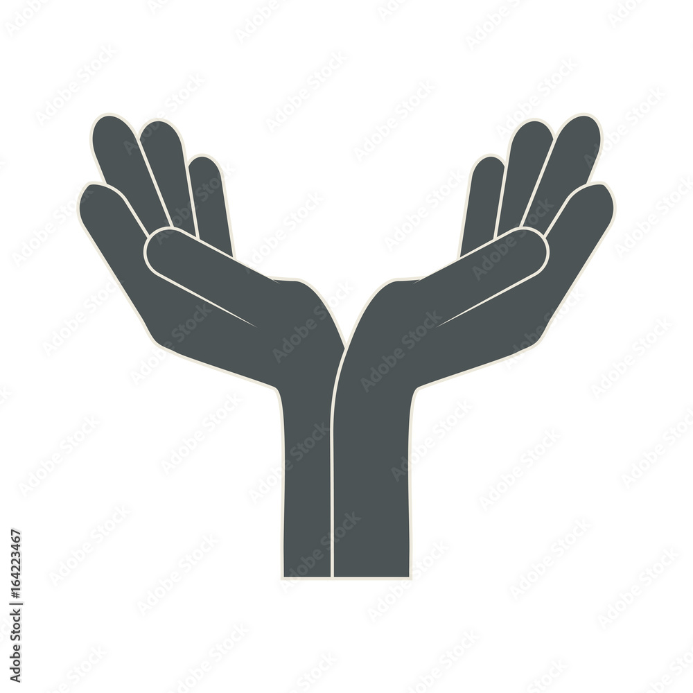 Obraz premium Hands with palms open