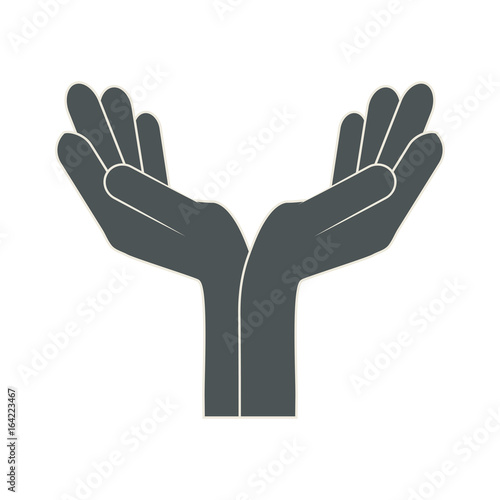 Hands with palms open