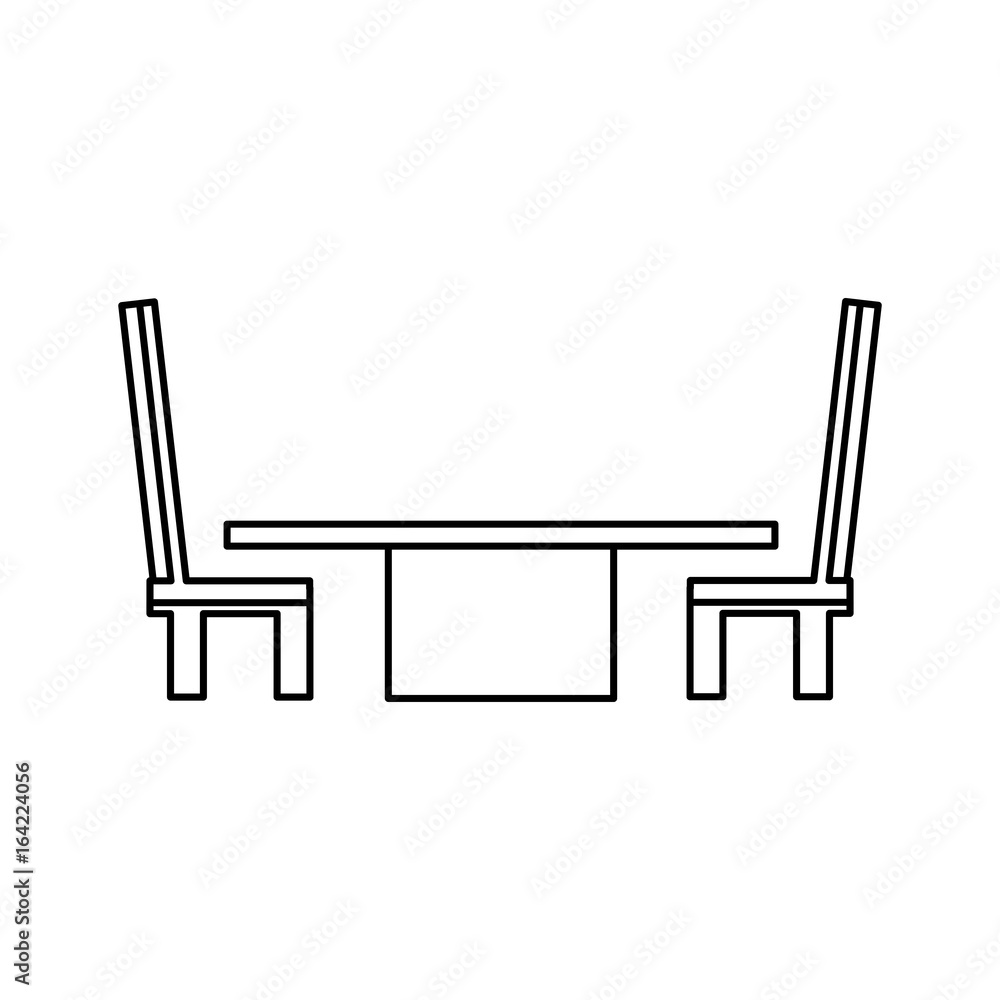 Desk with chairs Desk with chairs