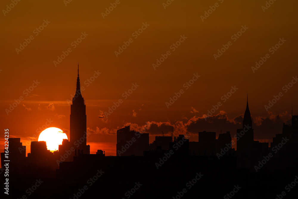 Sunset overlooking NYC
