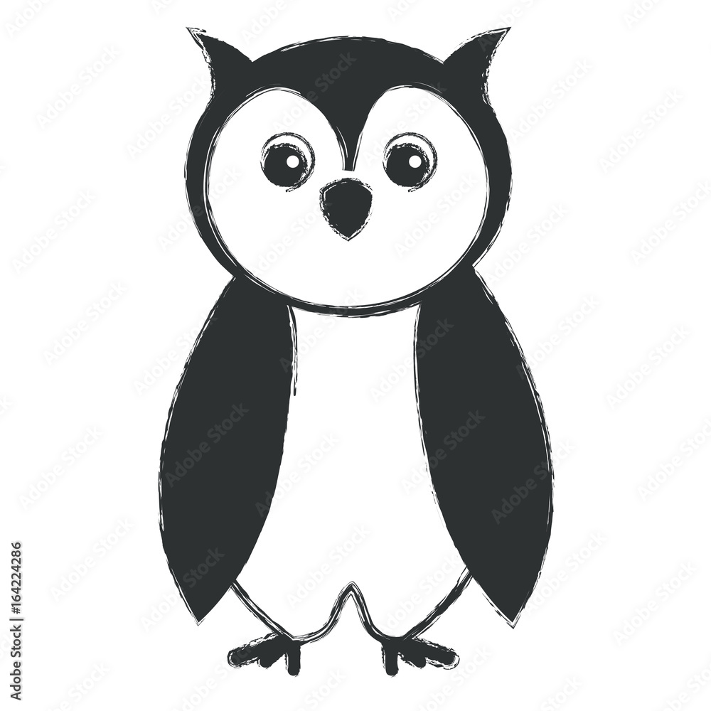 cute and tender owl vector illustration design
