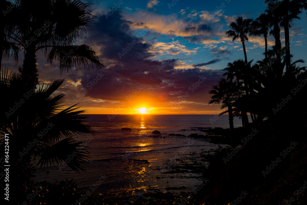 Obraz premium Laguna Beach golden sunset