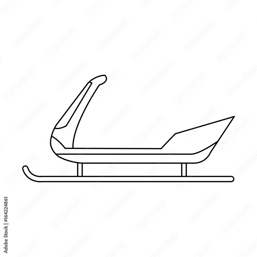 snow sled modern vehicle object icon snow sled modern vehicle object icon
