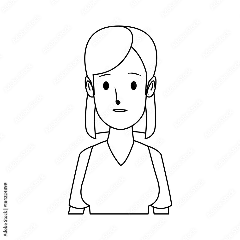 portrait woman young female cartoon people portrait woman young female cartoon people