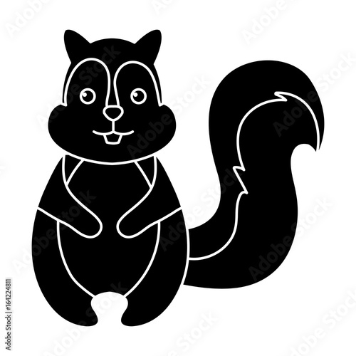 cute and tender chipmunk vector illustration design