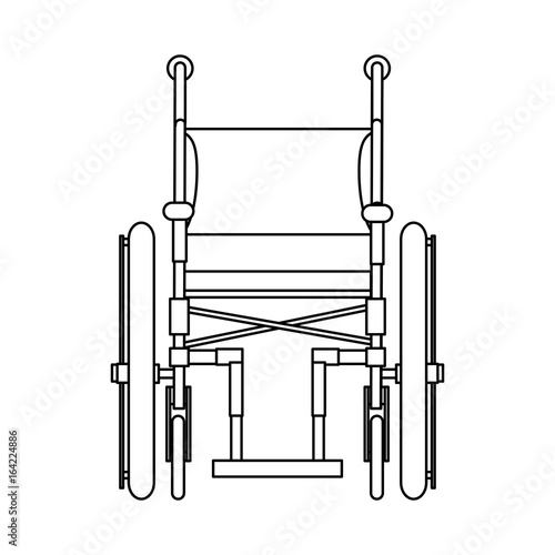 wheelchair in the hospital flat material design object photo