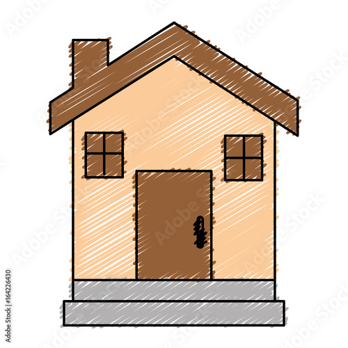 exterior house isolated icon vector illustration design