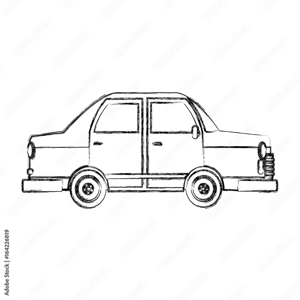 car side view icon automobile vehicle