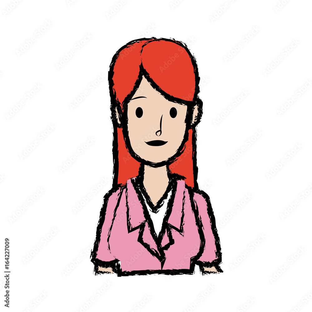 portrait woman young female cartoon people portrait woman young female cartoon people