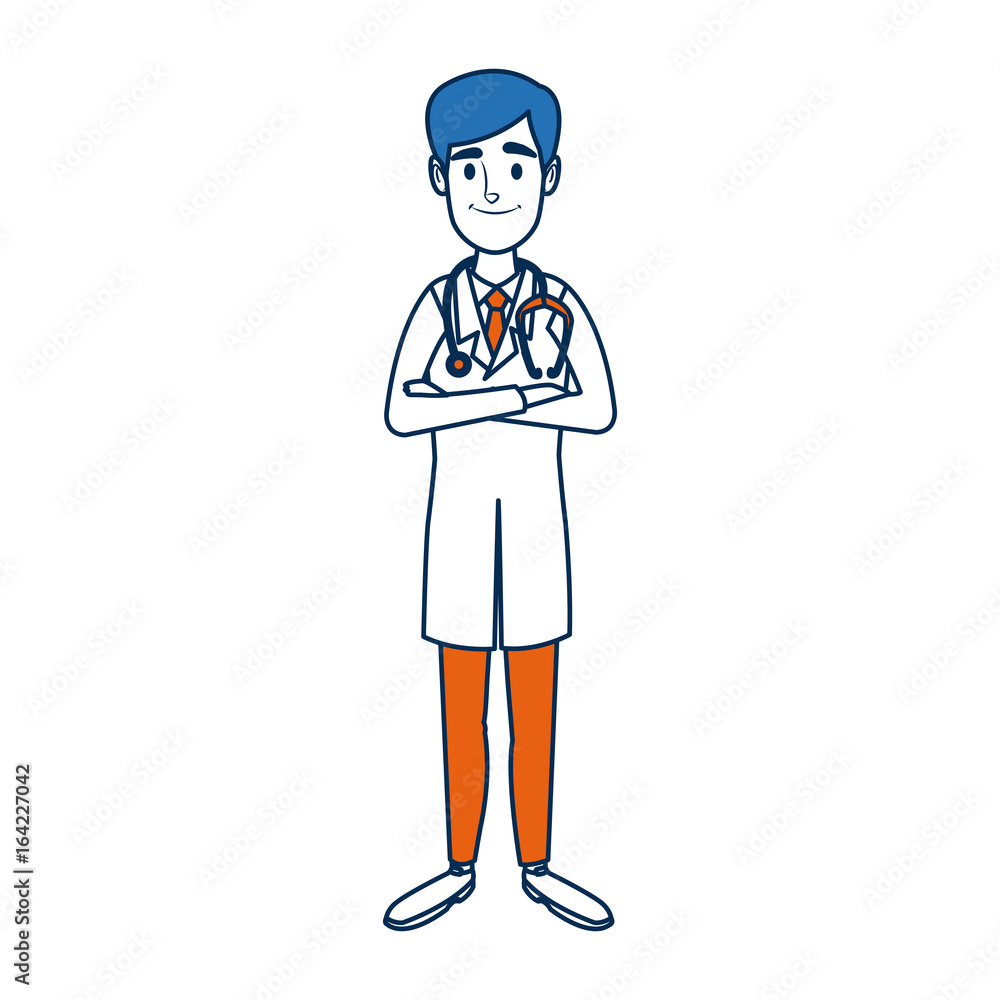 doctor medical staff folded arms and stethoscope doctor medical staff folded arms and stethoscope