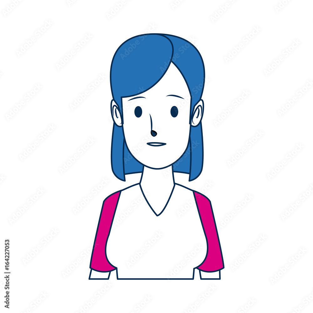 portrait woman young female cartoon people portrait woman young female cartoon people