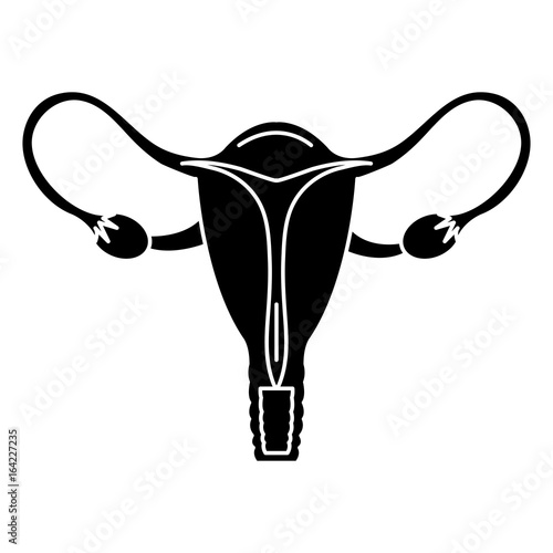 Female reproductive organ icon vector illustration design