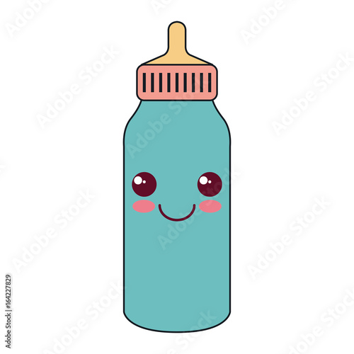 bottle baby kawaii character vector illustration design
