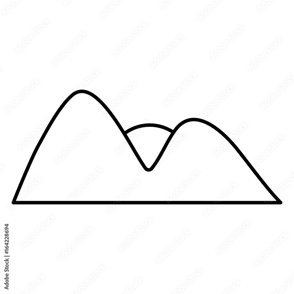 mountains and sun icon mountains and sun icon