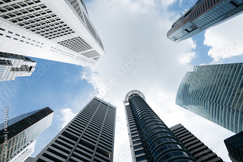 Modern office buildings in Singapore