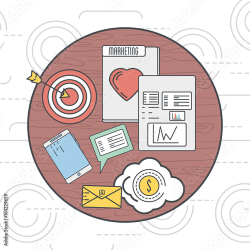 emblem marketing business infomation icon