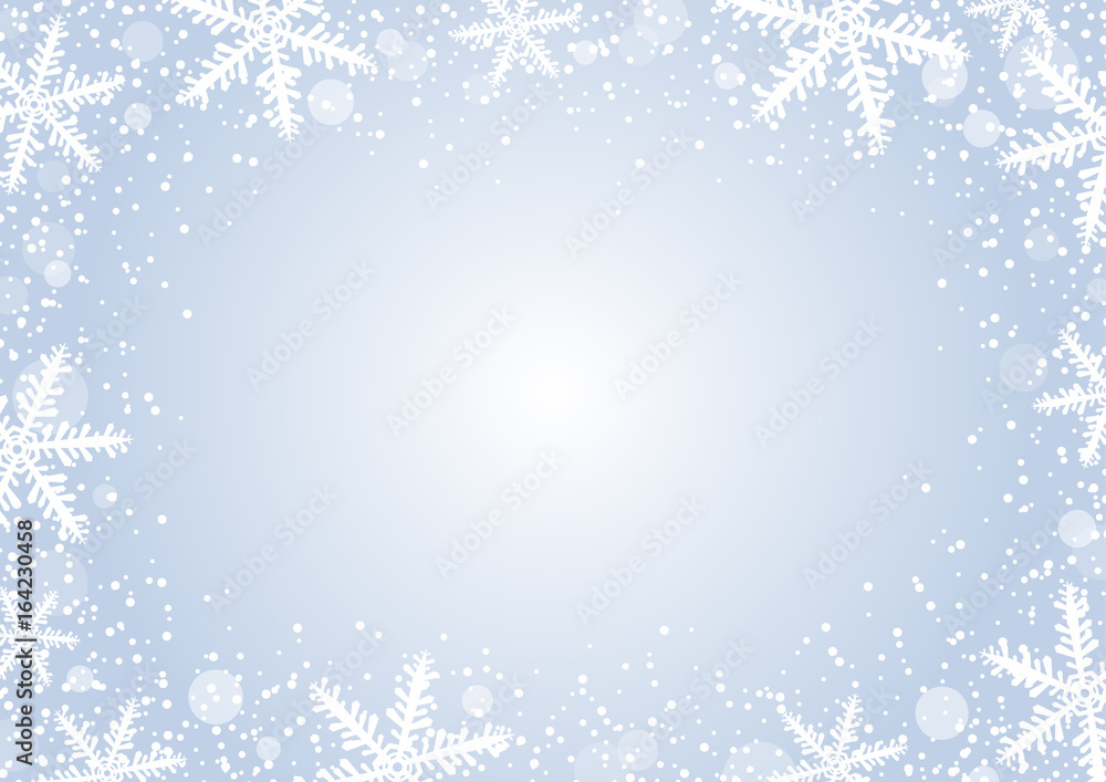 Vector christmas background concept design of white snowflake and snow with copy space Vector christmas background concept design of white snowflake and snow with copy space