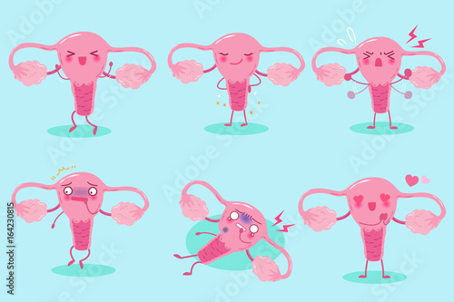 cute cartoon uterus