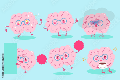 cute cartoon brain