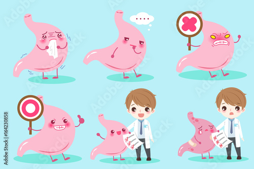 cartoon doctor with stomach