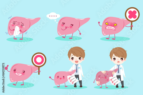 cartoon doctor with liver