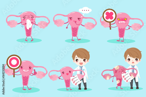 cartoon doctor with uterus