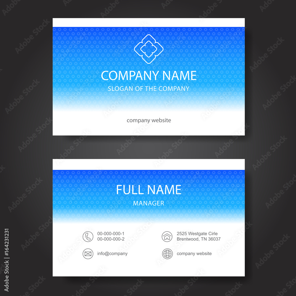 Business card, vector