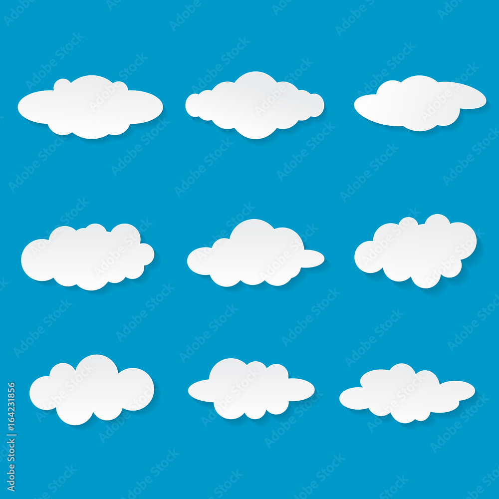 Vector illustration of clouds collection. Vector illustration of clouds collection.