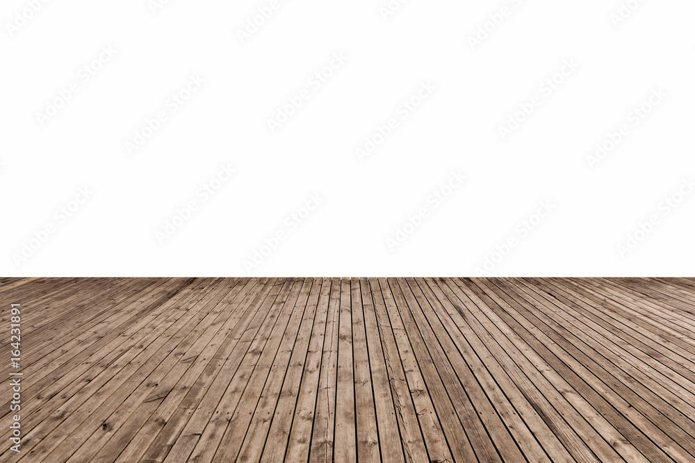 Obraz premium drewniana podłoga na białym tle